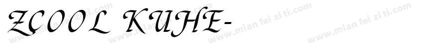 ZCOOL KUHE字体转换